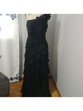 NWT Jade black one shoulder chiffon special occasion 10